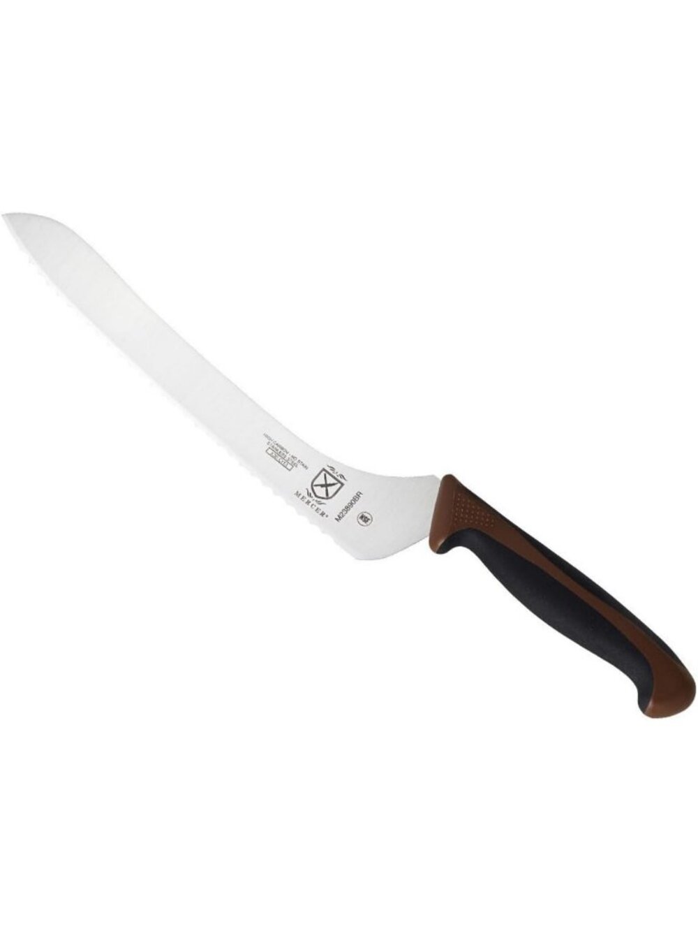 9" Offset Bread Knife with Wavy Edge - Durable Kitchen Cutlery, Color Handle